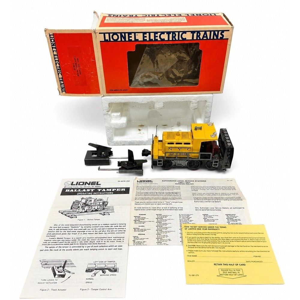LIONEL 6-8578 New York Central Track Ballast Tamper O Gauge w/ Box Paperwork